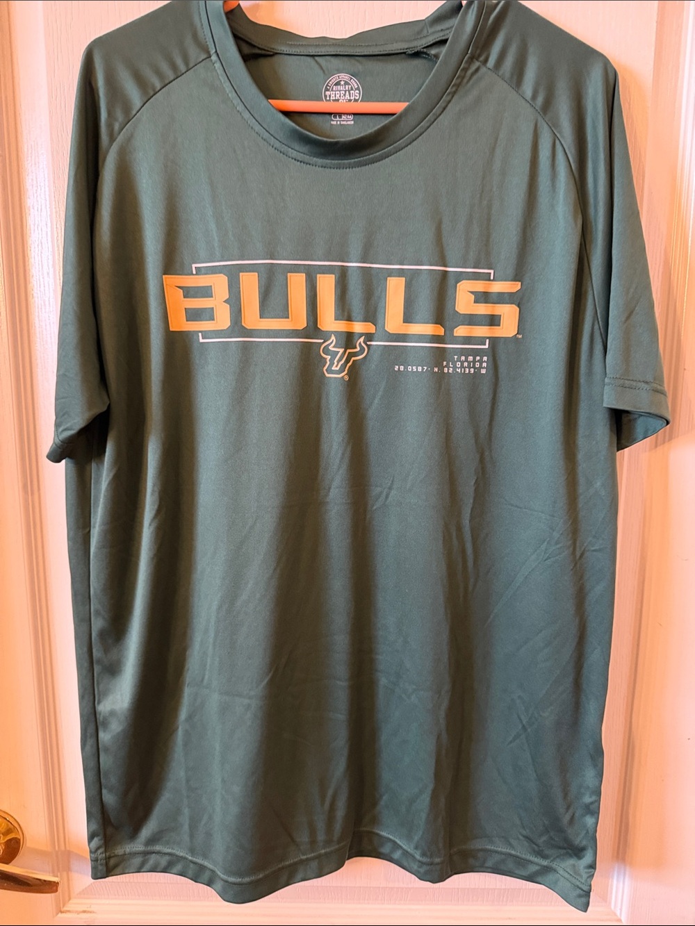 Bulls Performance Tee - Green with Gold Logo Dri Fit University of South Florida